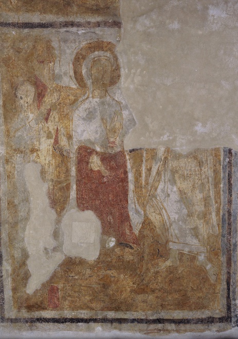 Južná stena Kostola sv. Juraja, stredný pás, pole J19, Zvestovanie