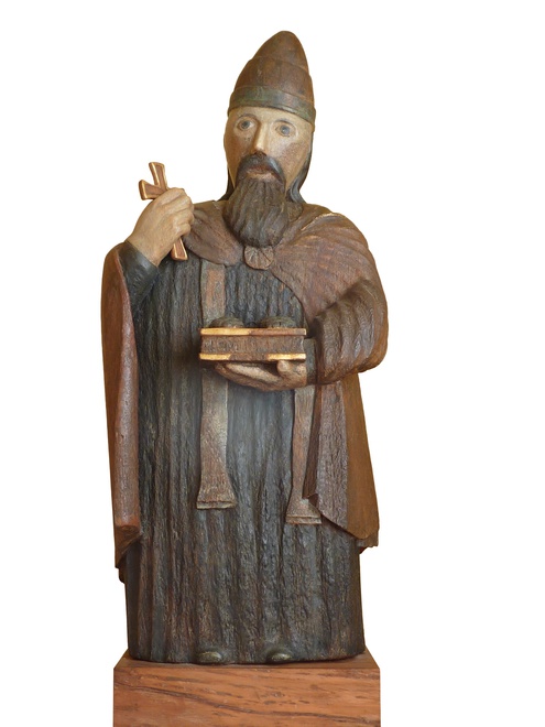 Wooden statue of St Urban from the 18th–19th centuries, which stood on the border of the Kostoľany vineyards until 1947 