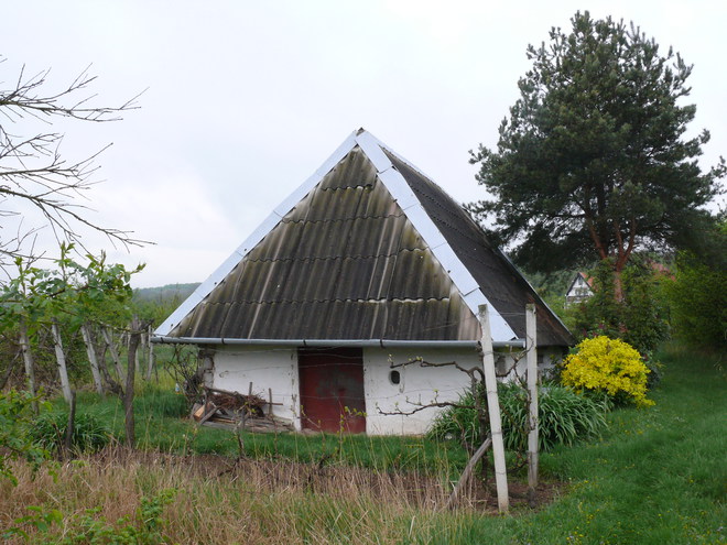 The oldest preserved architectural layer at the Ladice vineyards is represented by a logged winegrower’s house, the bádáš, probably from the 18th or first half of the 19th century, with roof from the 1960s–1970s 
