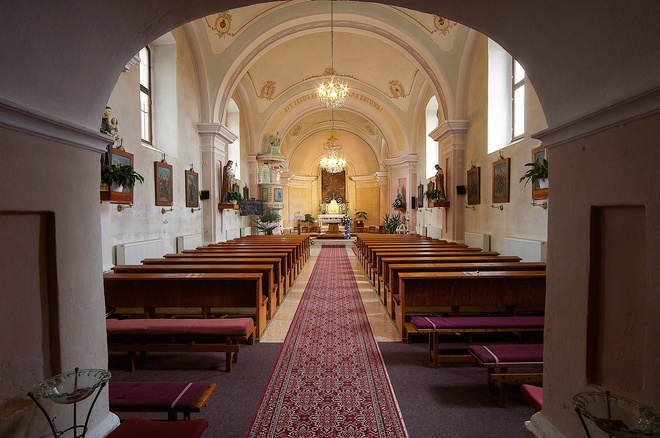 Interiér Kostola Všetkých svätých