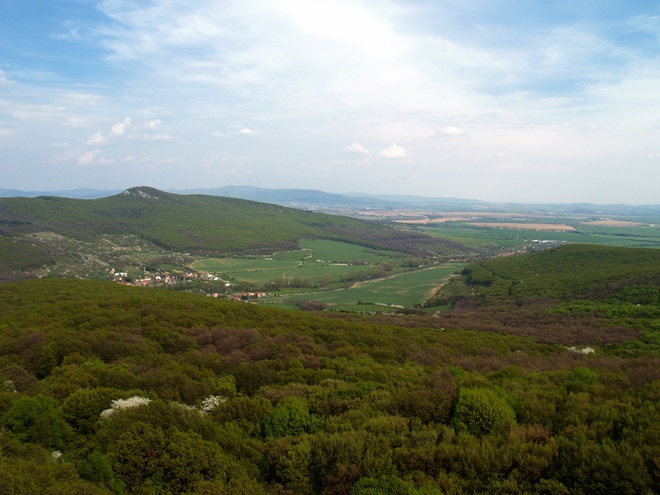 The southern part of the Kostoľany Basin with hills Veľký Lysec and Malý Lysec